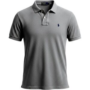 Polo Ralph Lauren Shirt Mens XL Grey Pony Logo Cotton Pique Classic Preppy XL